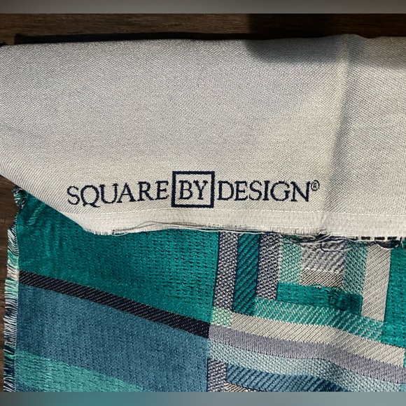 NEW 2 square by design pillow panels teal blue - Picture 6 of 8